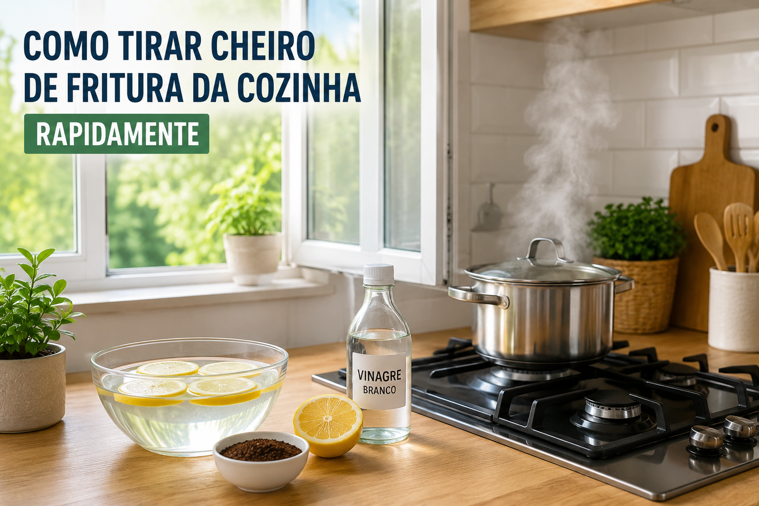 "Como tirar cheiro de fritura da cozinha rapidamente usando soluções simples e caseiras"