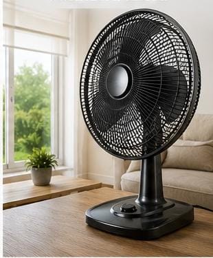 Ventilador utilizado corretamente para melhorar a ventilação e economizar energia.