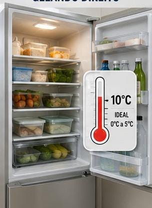 Geladeira com dificuldade para refrigerar alimentos e possíveis verificações iniciais