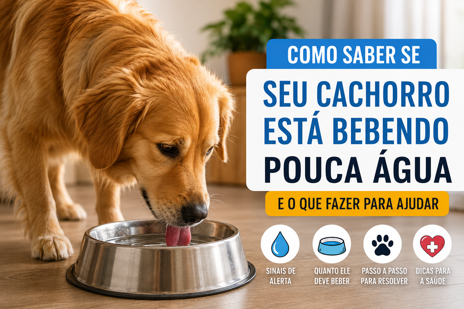 Como saber se seu cachorro está bebendo pouca água e o que fazer para ajudar