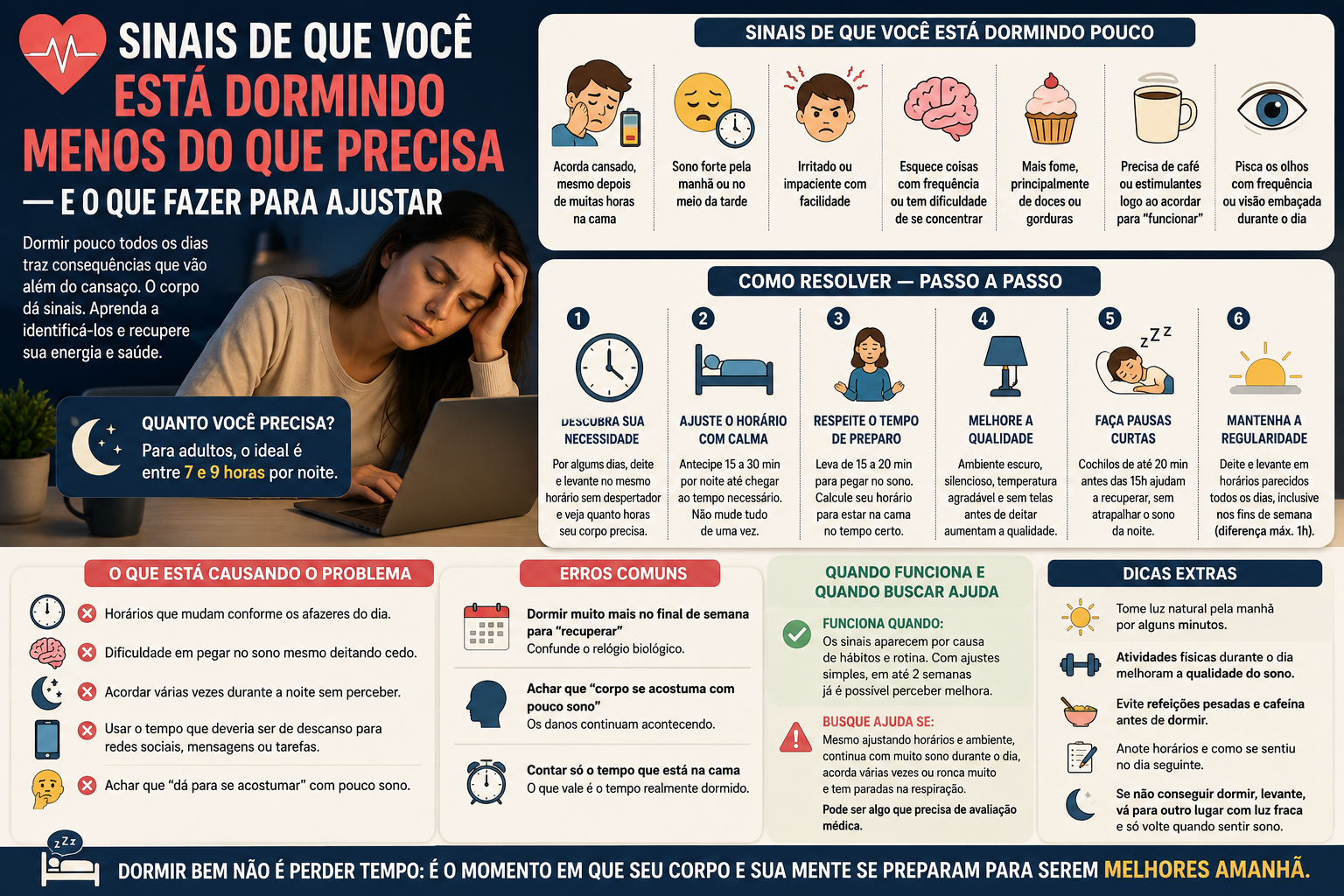 Sinais de que você está dormindo menos do que precisa — e o que fazer para ajustar