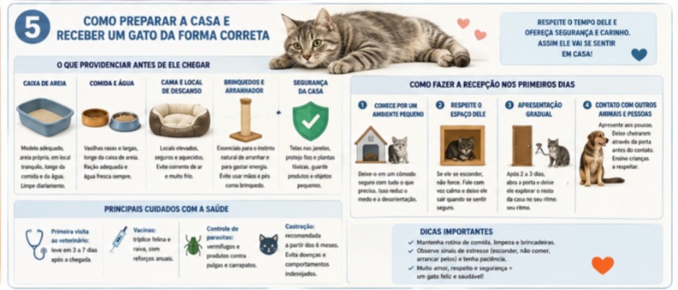 Como preparar a casa e receber um gato da forma correta