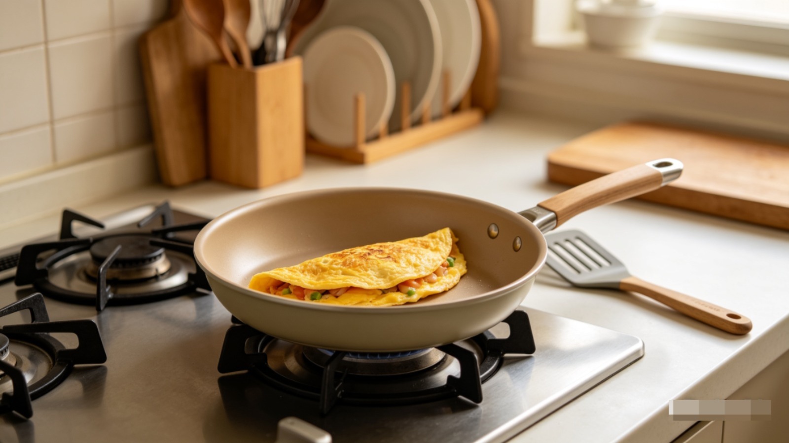Omelete de frigideira que não quebra, não gruda e cozinha por igual