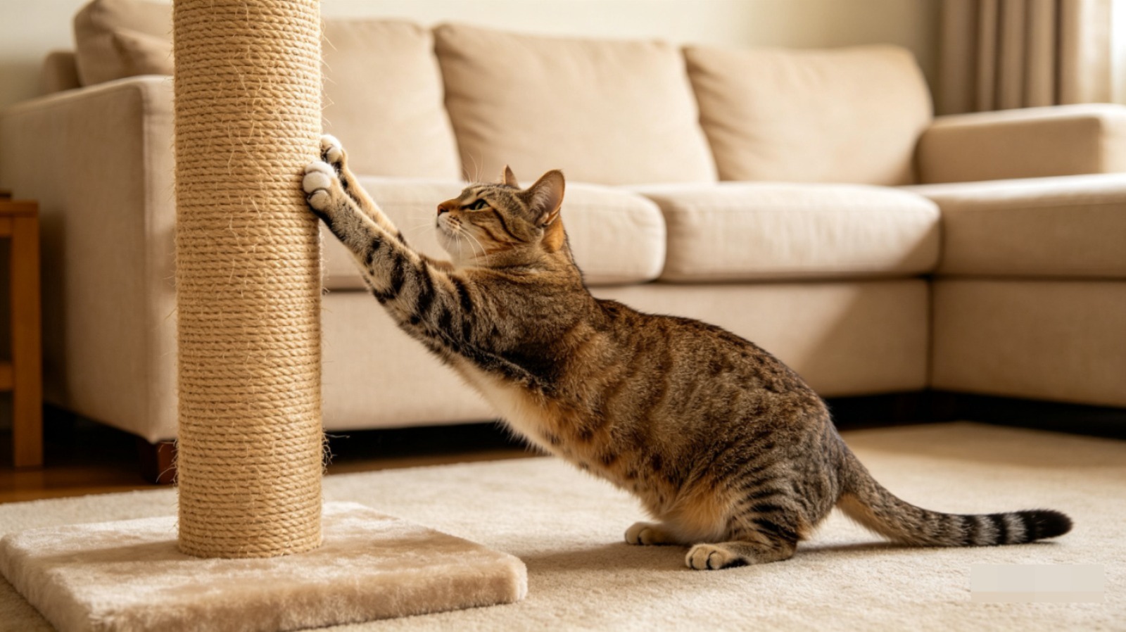 Como ensinar o gato a usar o arranhador e parar de arranhar o sofá