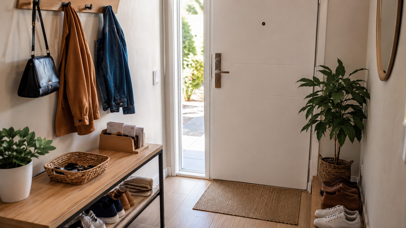 Como organizar a entrada da casa para evitar bagunça de sapatos, chaves e correspondências