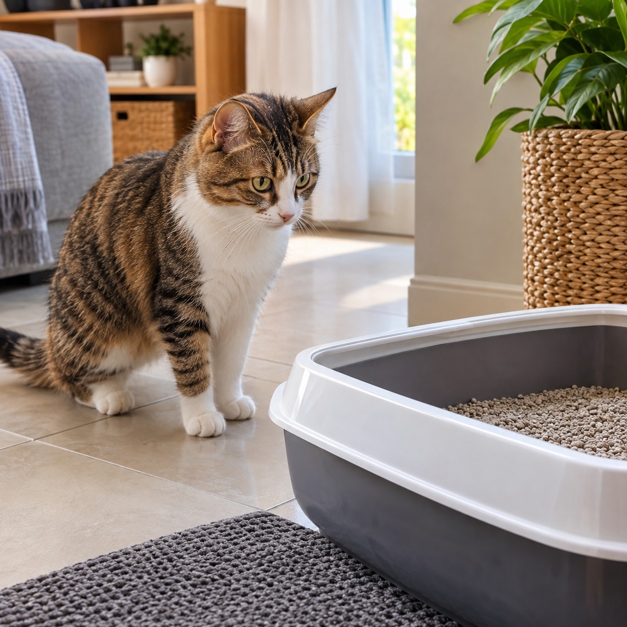 Gato fazendo xixi fora da caixa? Veja o que pode estar acontecendo e o que fazer